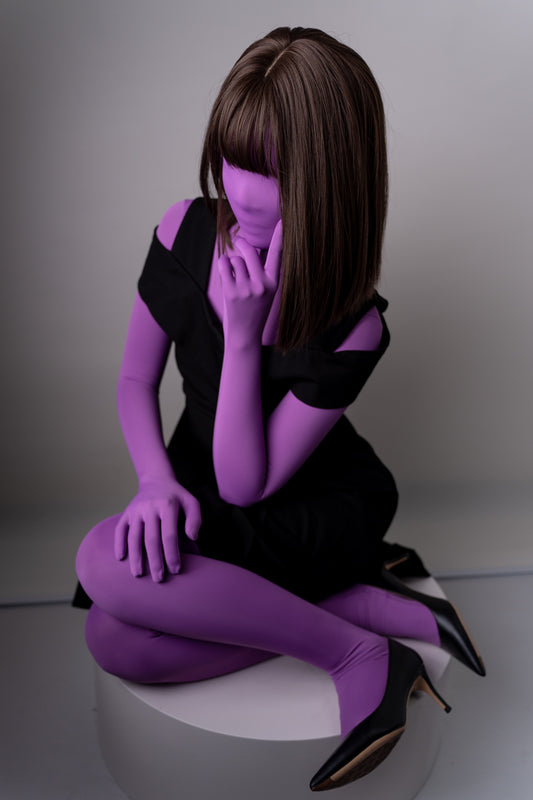 Lavender bodysuit zentai