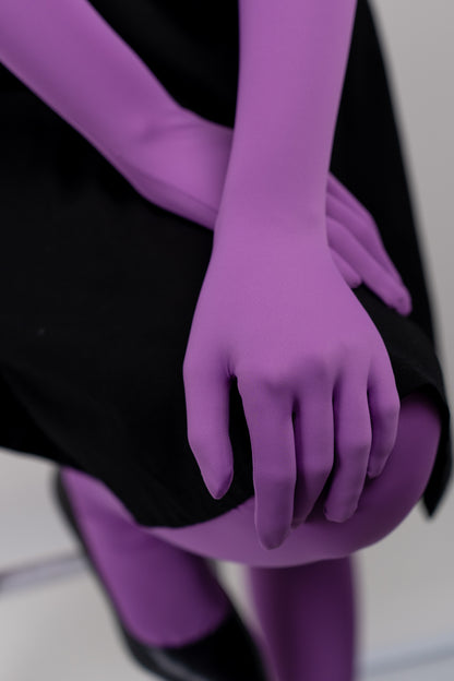 Lavender bodysuit zentai